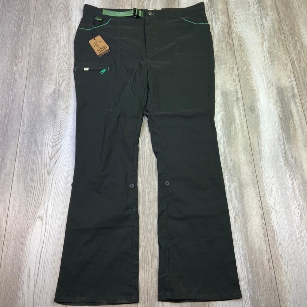 Alpine Parrot Ponderosa Pants Womens 18 Dark Green Mountain Sky Hiking 38x31 NEW